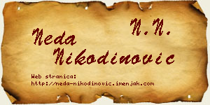 Neda Nikodinović vizit kartica